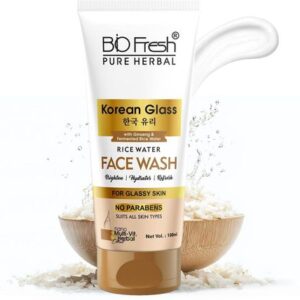 Biofresh Pure Herbal Korean Glass Rice Water with Cucumber Face Wash (100 ml)