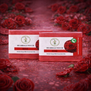 Hearbalz Touch Rose Herbal Soap With Essential Oils 125g Each – (Pack of 2)