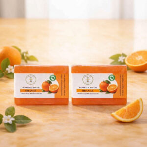 Hearbalz Touch Soap Orange herbal Soap With Essentials oil 125gm (Pack of 2)