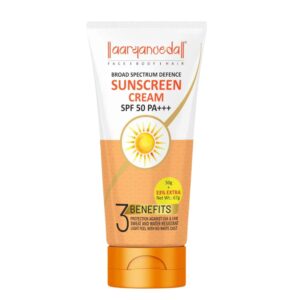 Aaryanveda Sunscreen Cream SPF 50 PA+++ - 50 +17gm Extra ; 67gm
