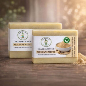 🌿 Hearbalz Touch Soap Multani Mitti Herbal Soap Infused With Essential Oils – 125g Each(Pack of 2)