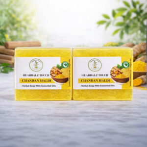 Hearbalz Touch Soap Chandan Haldi Herbal Soap Infused With Essential Oils – 125g Each(Pack of 2)