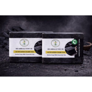 Hearbalz Touch Soap Activated Charcoal Herbal Soaps With Essential Oils - 125 g Each(Pack Of 2)
